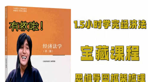 1.5小时学完《经济法》思维导图框架知识点梳理视频课程+配套资料