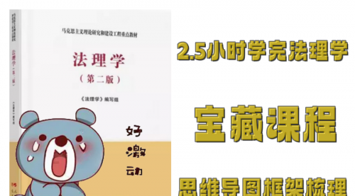 2.5小时学完《法理学》思维导图框架知识点梳理预习复习视频课程+配套资料